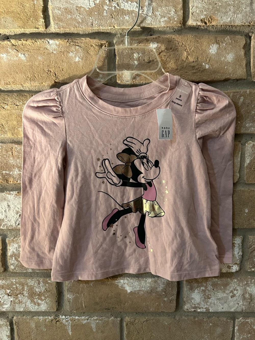 babyGap Pink Minnie Mouse Long-Sleeve Top for Kids. New with tag.